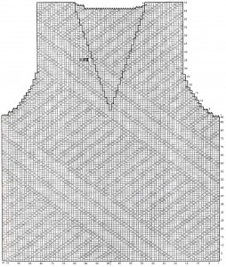 Схема вязания женского жилета спицами