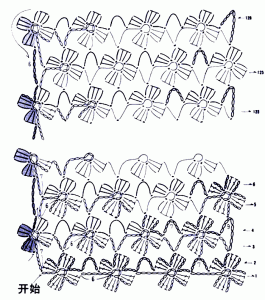 Схема вязания летнего шарфа крючком